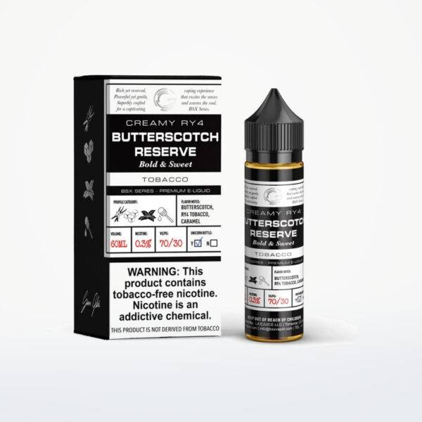 GLAS BASIX BSX SERIES - BUTTERSCOTCH RESERVE -FREEBASE-60ML-6MG