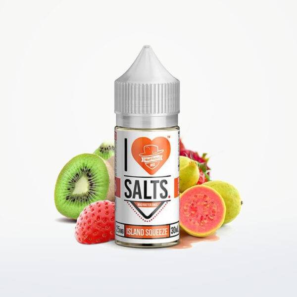 I LOVE SALTS BY MAD HATTER - ISLAND SQUEEZE/STRAWBERY GUAVA - 30ML-25MG