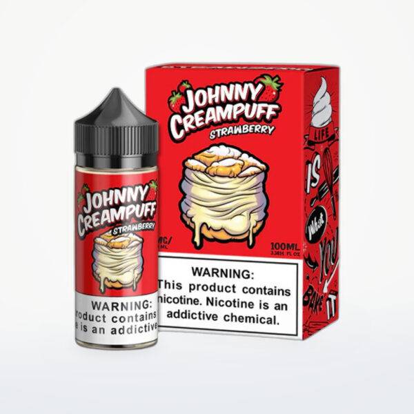 JOHNNY CREAMPUFF BY TINTED BREW - STRAWBERRY CREAMPUFF - FREEBASE- 100ML-6MG