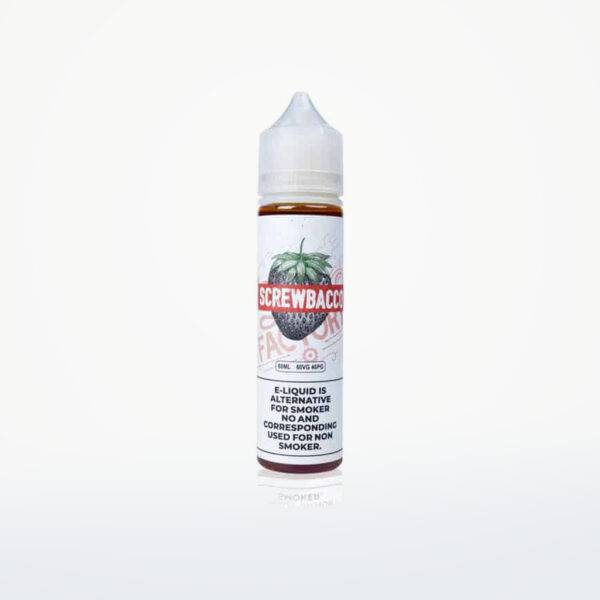 STEAM FACTORY：SCREWBACCO-FREEBASE-60ML-6MG-草莓烟草