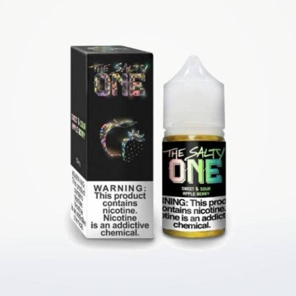 THE SALTY ONE NIC SALT ELIQUID - SWEET & SOUR APPLE BERRY - 30ML-30MG